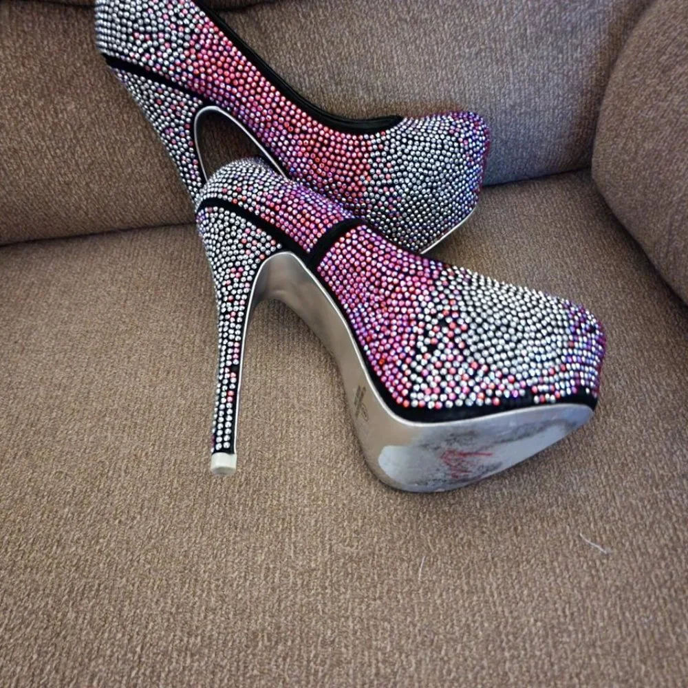 EUC Alba Rhinestone Platform Heels - Picture 4 of 7
